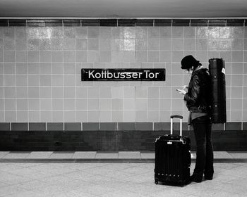 Woman in subway