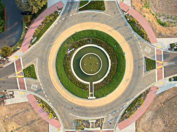 High angle view of trees by water