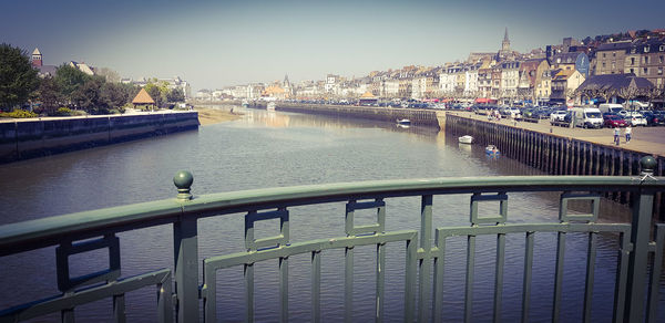 Bridge over river in city