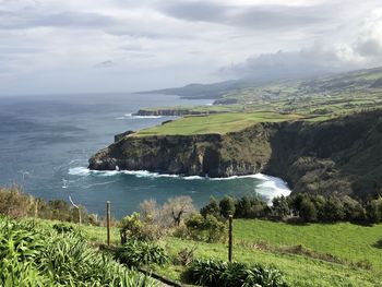 Scenic view of sea against sky