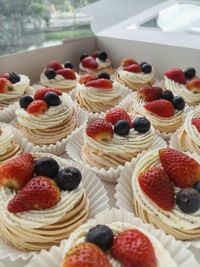 Close-up of cake with fruits