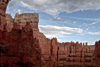 Rock formation against sky at bryce canyon national park