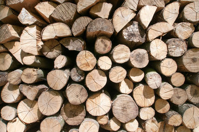 Full frame shot of logs