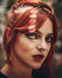 Close-up portrait of young woman