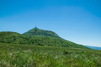 View from the puy pariou volcano hiking trail