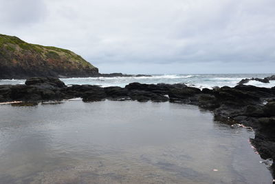 Scenic view of sea against sky