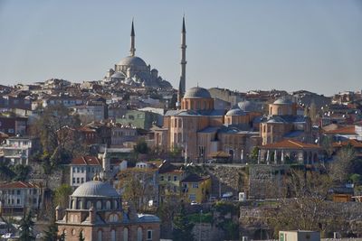 View of town against sky