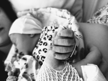 Midsection of woman using phone