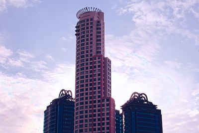 Low angle view of modern building against sky