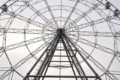 Low angle view of ferris wheel against sky