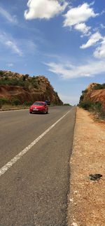 Car on road against sky