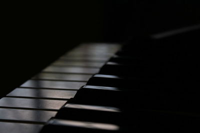 Close-up of piano keys