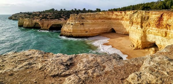 Rock formations at seaside