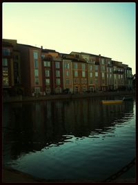 View of buildings in canal