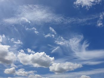 Low angle view of clouds in sky