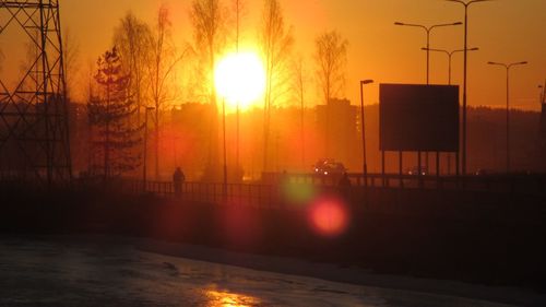 Sun shining through clouds