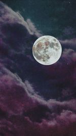 Low angle view of moon against sky