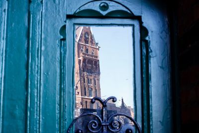 Close-up of closed door of building