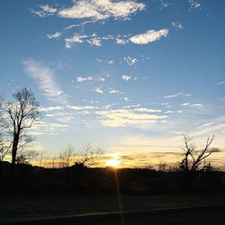 Sunset over landscape