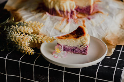 Close-up of cake on plate