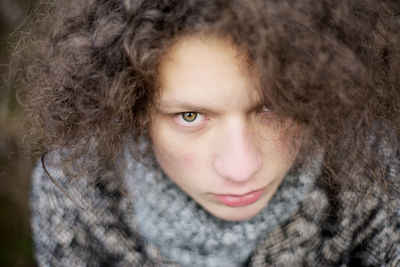 Close-up portrait of woman