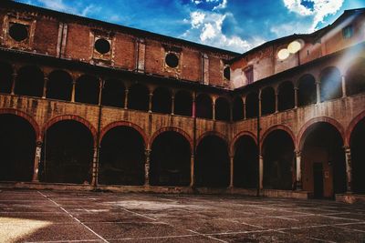 Low angle view of historical building