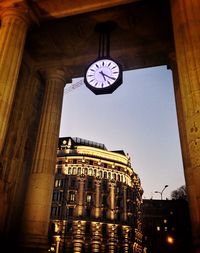 Low angle view of clock tower