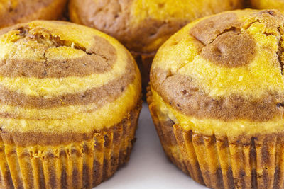 Close-up of cupcakes on table