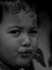 Close-up portrait of cute boy