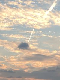 Low angle view of cloudy sky