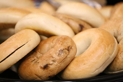 Close-up of bread on cutting board