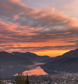 Sunset at lugano