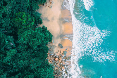 High angle view of sea