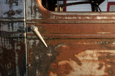 Full frame shot of old metal door