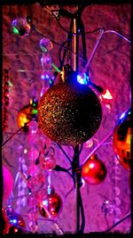 Close-up of illuminated lights