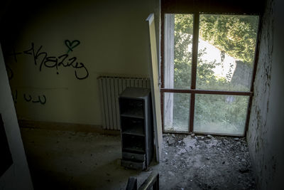 Interior of abandoned house