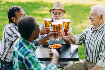 Group of people drinking glass