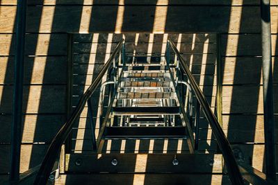 High angle view of staircase