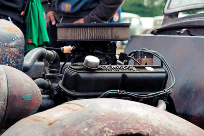 Close-up of vintage car