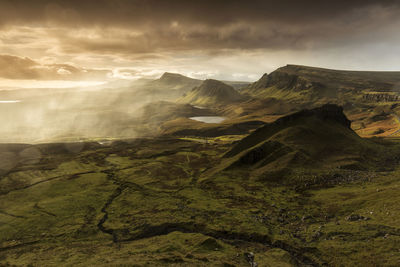 Scenic view of dramatic landscape