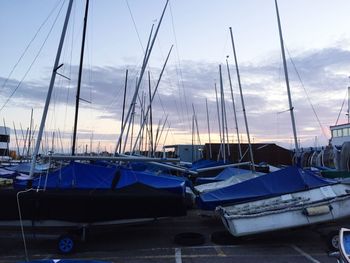 Boats in harbor