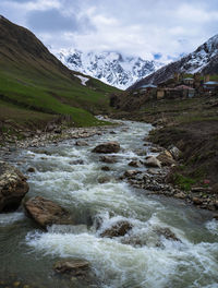 River flowing through rocks