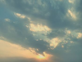 Low angle view of clouds in sky