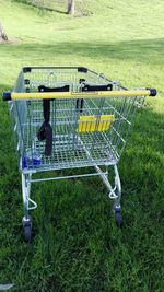 Shopping cart in park