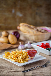 Close-up of food in plate