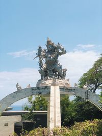 Low angle view of statue