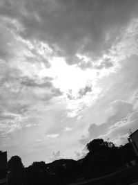 Low angle view of cloudy sky