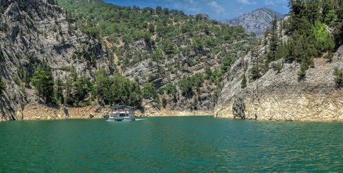 Green canyon in the mountains of antalya region, turkey, on a sunny summer day