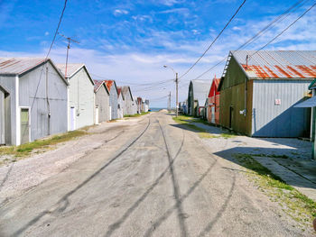 Street amidst buildings against sky