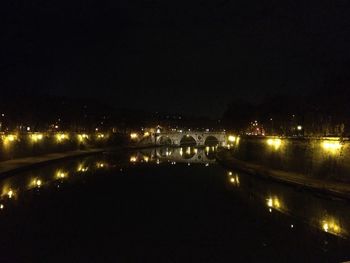 Illuminated city at night
